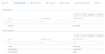 Product Coverages Tab