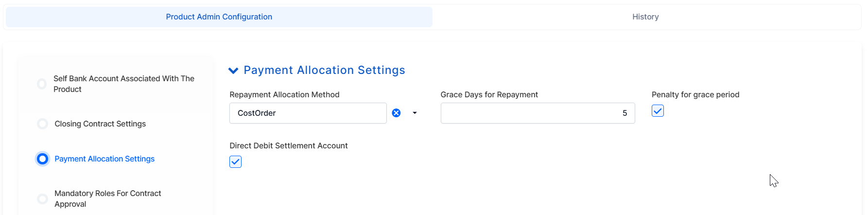 Creating A New Product Admin Configuration