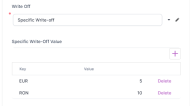Set Specific Write-off Value
