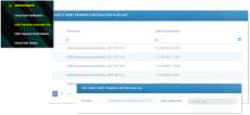 Direct Debit Payment Instruction Files Section and Tab