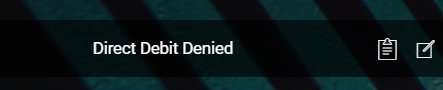 Direct Debit Denied Section