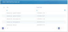 Direct Debit Notifications List Section